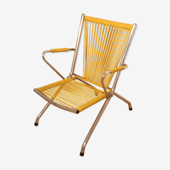 Scoubidou yellow armchair for child