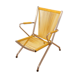 Fauteuil scoubidou jaune pour enfant