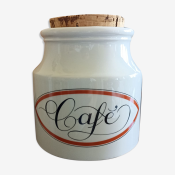 Pot à café avec couvercle en liège - Porcelaine d'Auteuil par Lobjoy