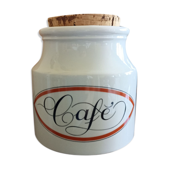Pot à café avec couvercle en liège - Porcelaine d'Auteuil par Lobjoy
