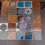 La Roue Vallauris ceramic end table
