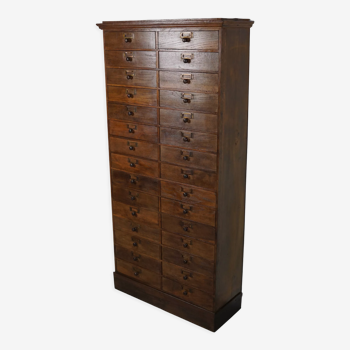 French oak and pine jewelers / watchmakers cabinet, early 20th century