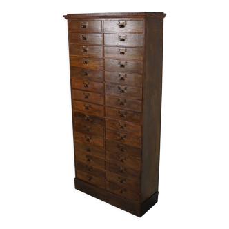 French oak and pine jewelers / watchmakers cabinet, early 20th century