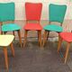 Lot de 5 chaises + 1 gratuite Années 60