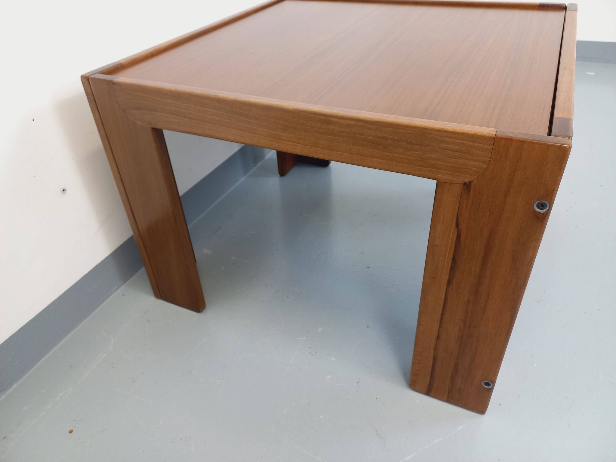 Vintage Italian square coffee table by Afra and Tobia Scarpa for Cassina