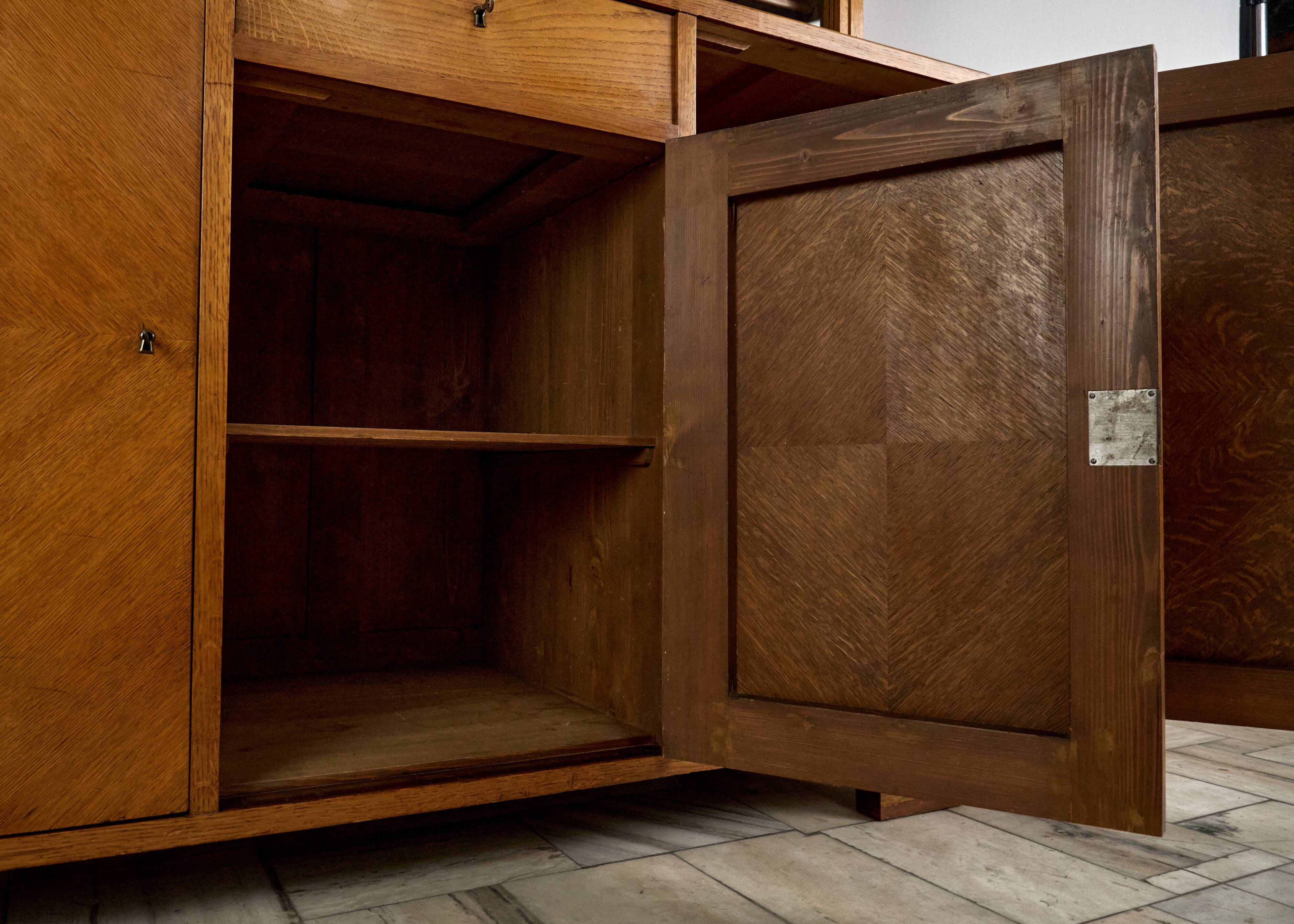 Vintage Wooden Credenza, 1930s, Czechoslovakia