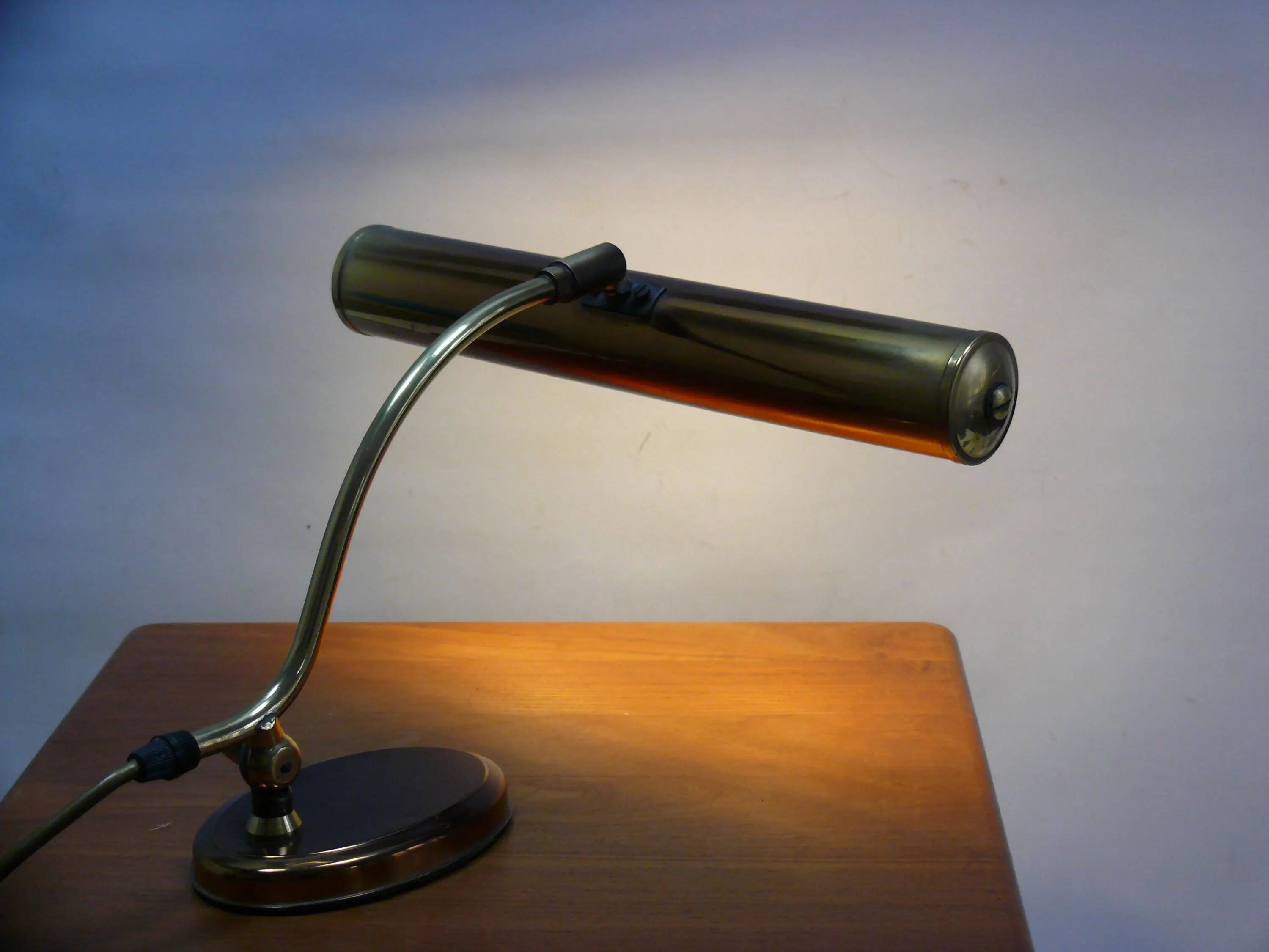Large brass piano lamp, Pfäffle, 1960s