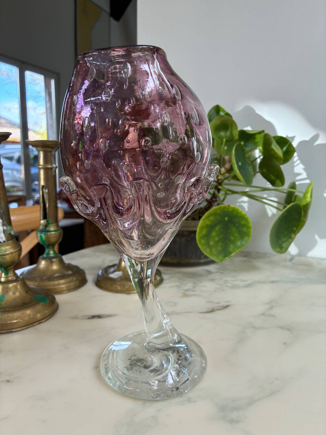 Blown glass vase