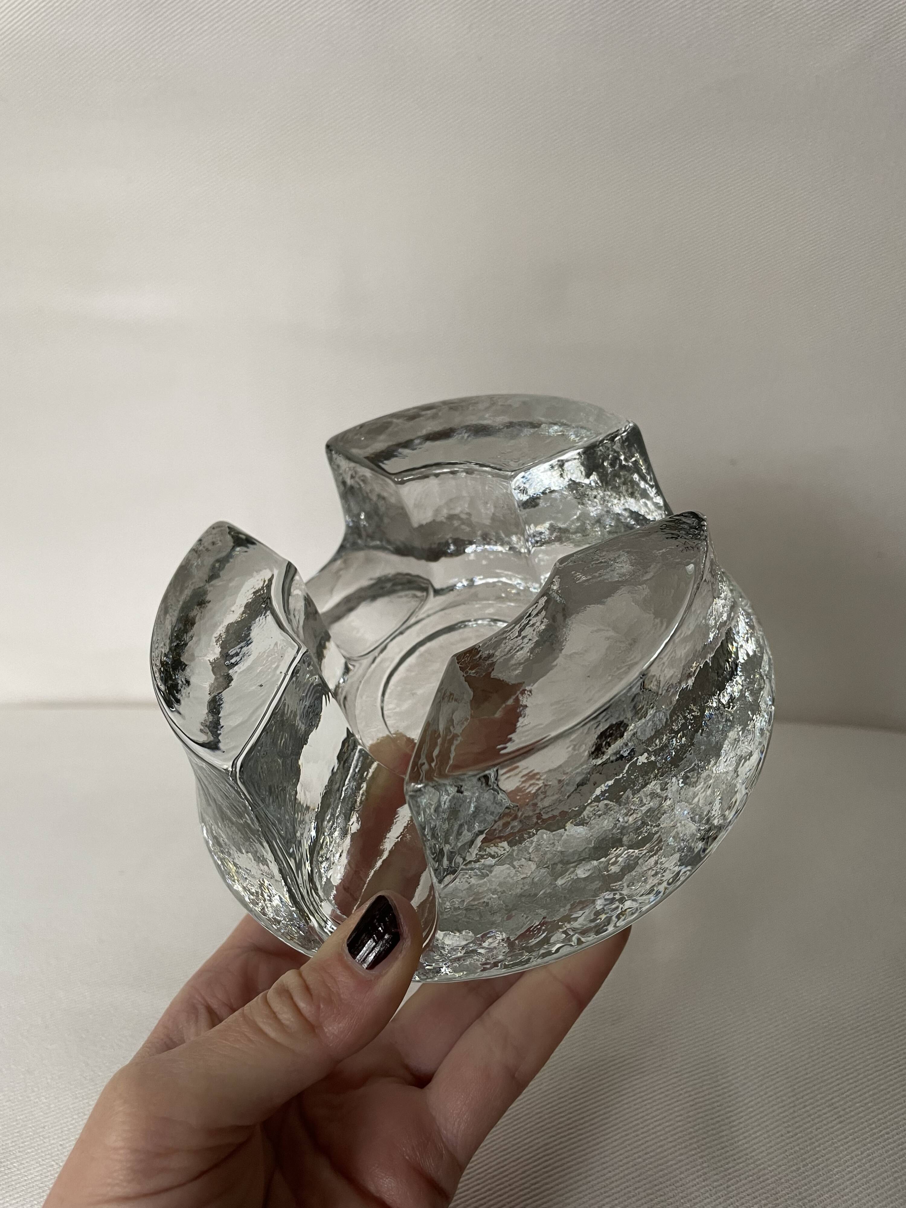 Bougeoir en cristal de verre lourd, chauffe-assiette
