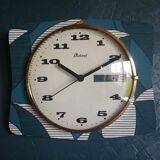 Vintage clock silent wall clock "Mervex blue white"