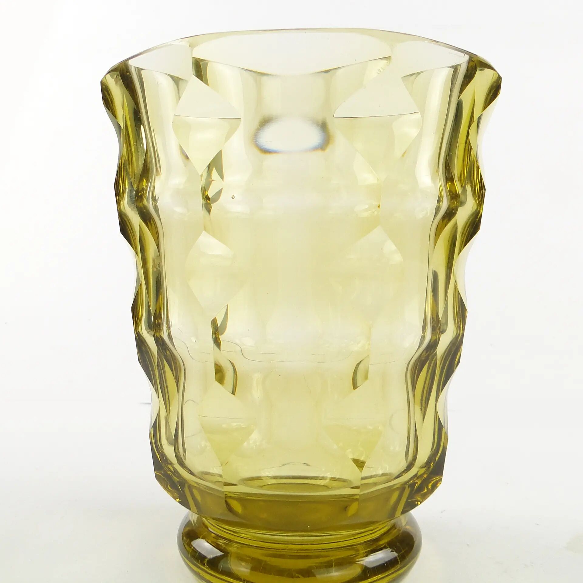 Vase, Art Deco, crystal, Moser, Czechoslovakia, 1930s