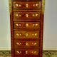 Secretary Napoleon in rosewood, violet wood and gilded bronzes.