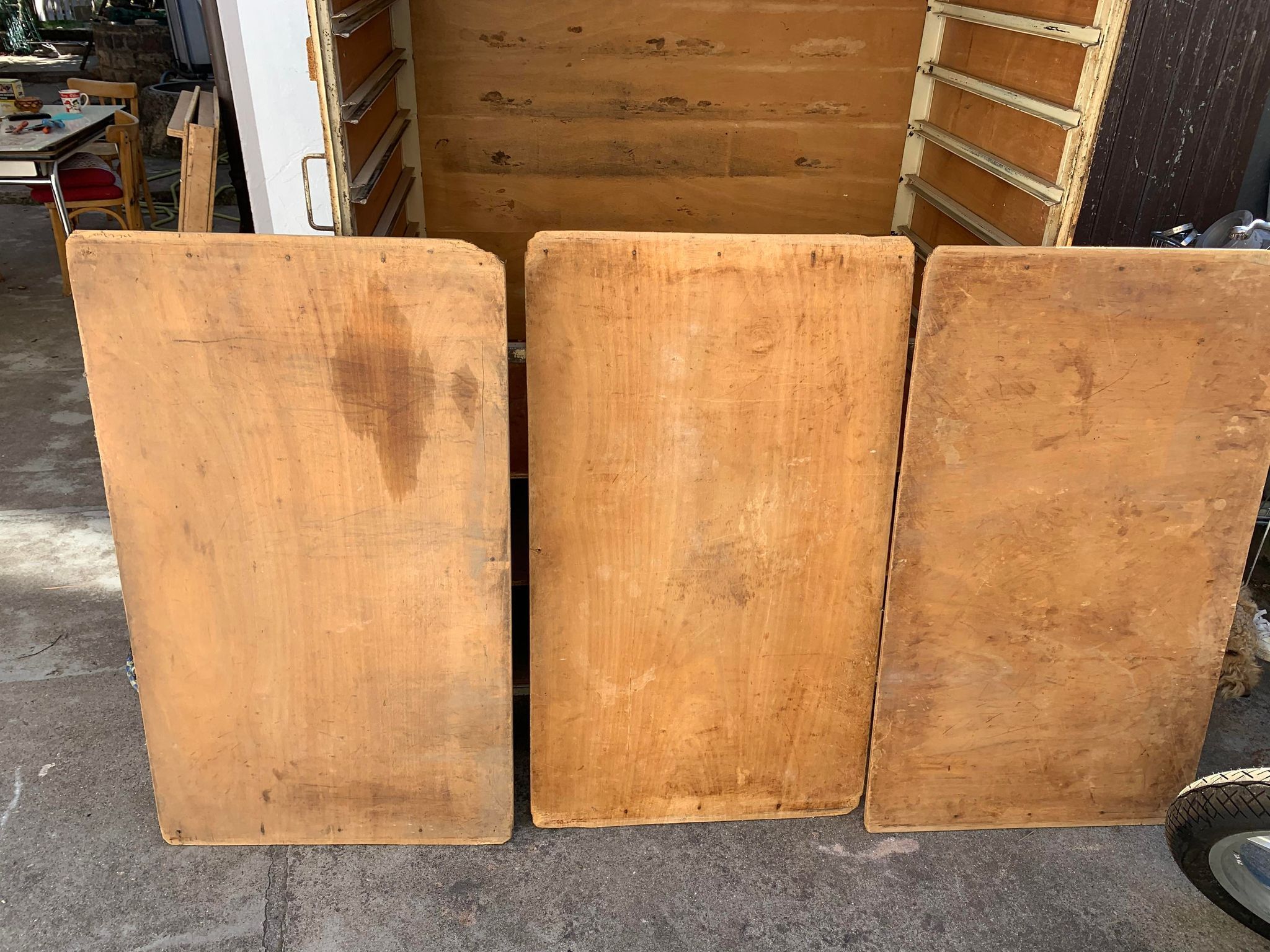 Old furniture by trade bakery bread trolley cabinet iron and wood
