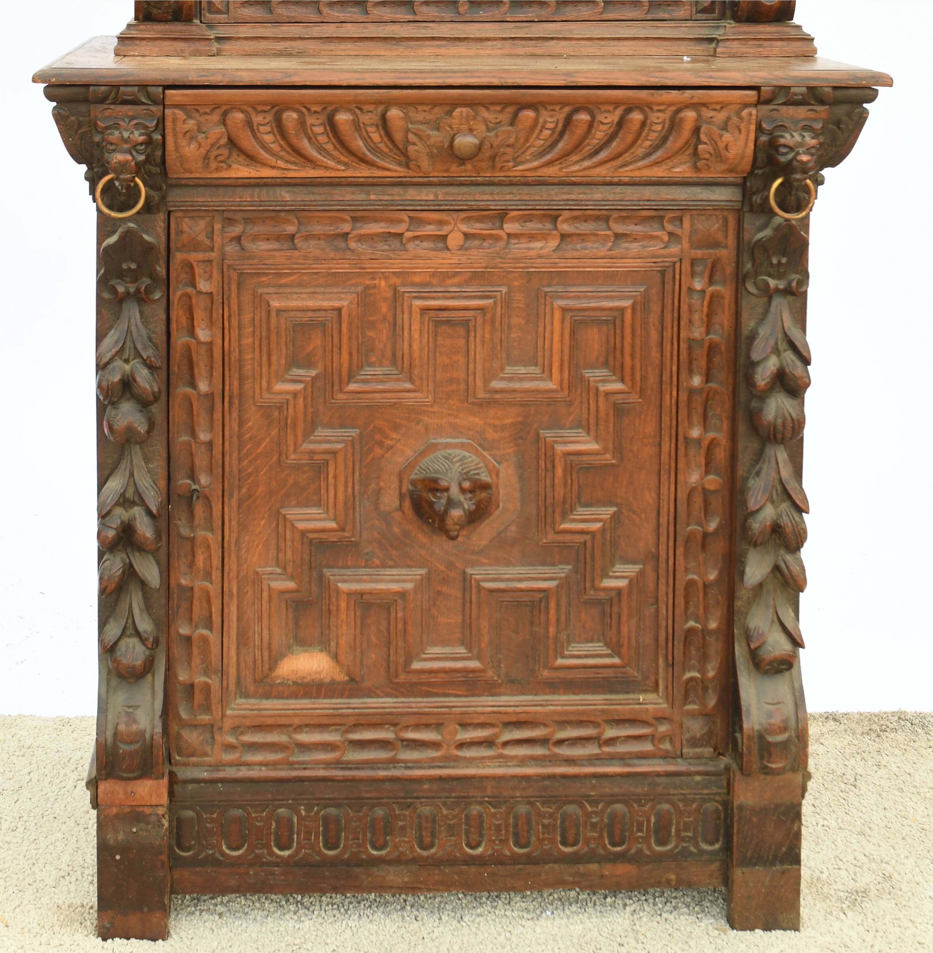 Vitrine 2 corps de style Louis XIII