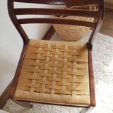 Pair of Scandinavian chairs in braided rope-circa 1960