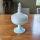 Vintage bonbonnière in white opaline