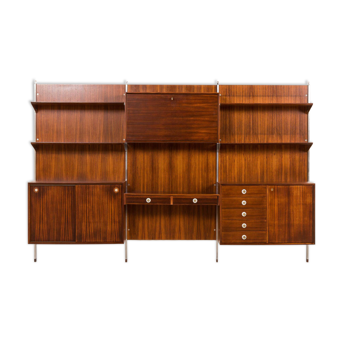 Italian mid century wall unit George Coslin for 3V Arredamenti, 1960s