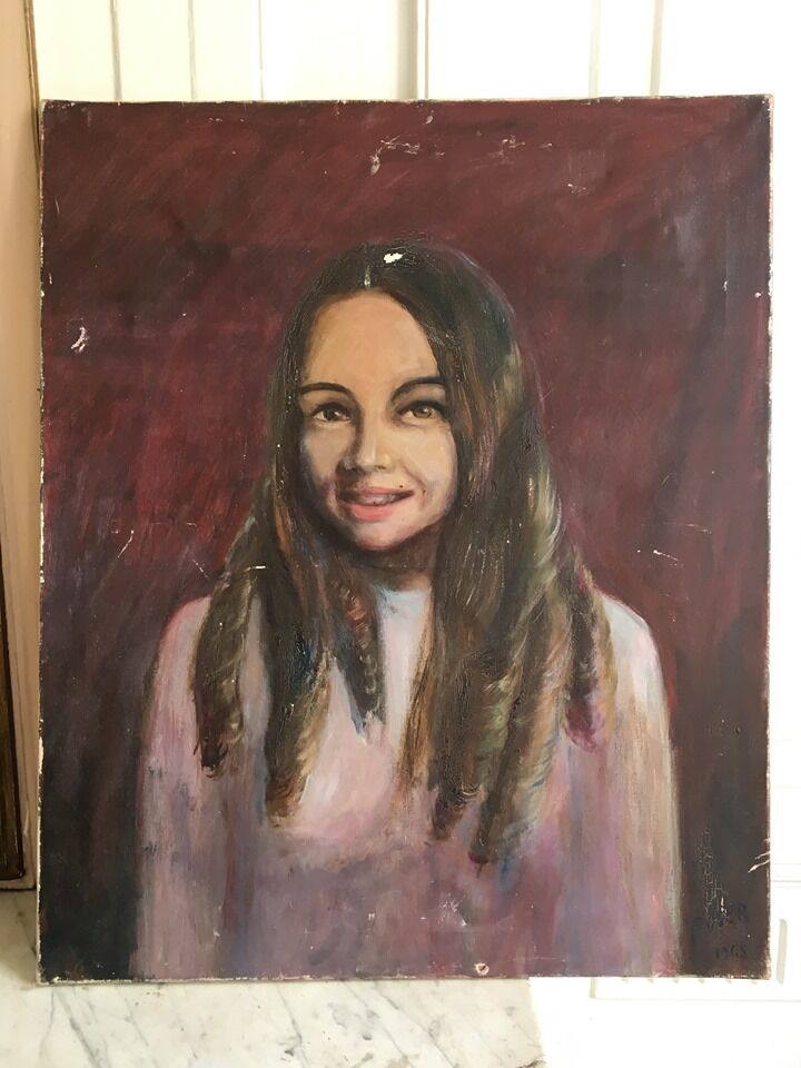 Vintage oil portrait