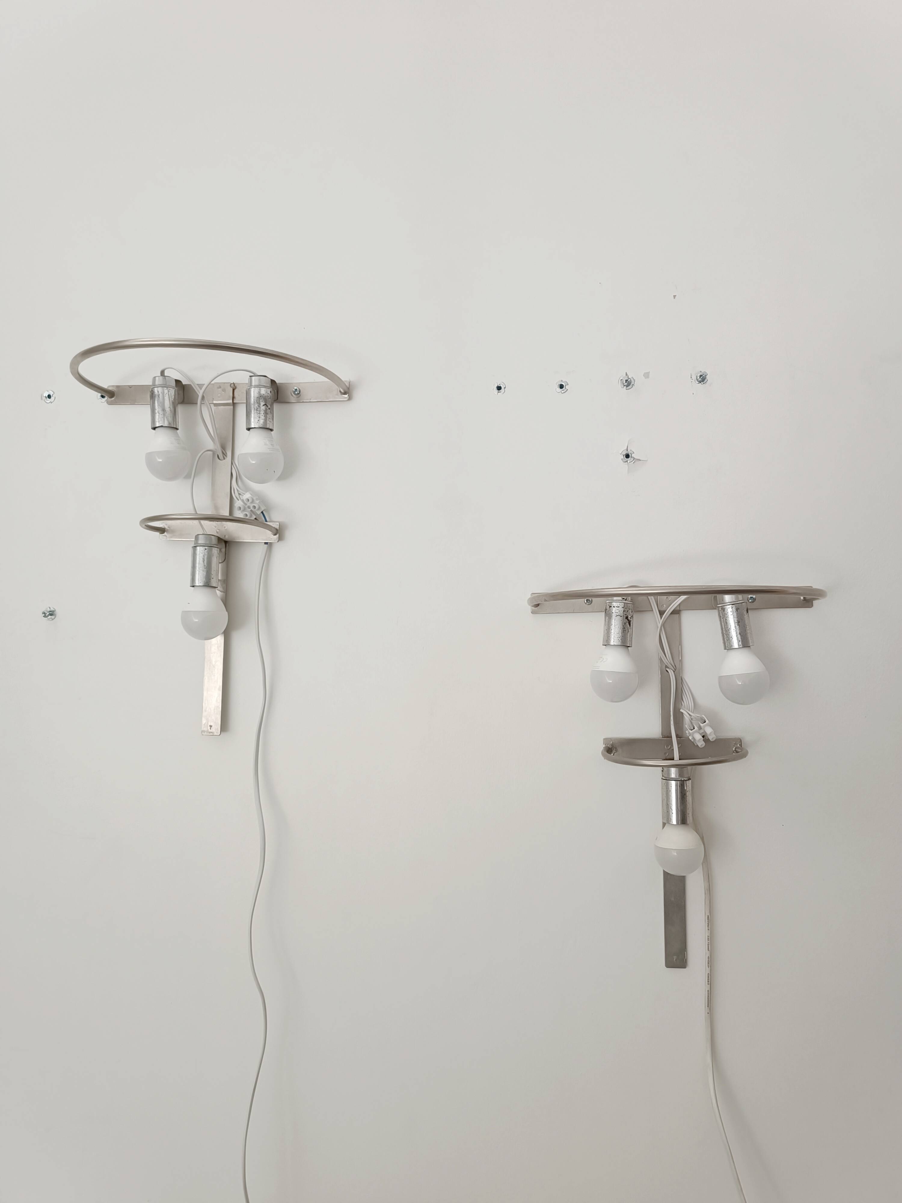 Set of Murano glass light fixtures by Venini 1970s