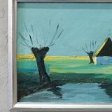 Viktor Rasmussen, Danish Modern Painting, 1970s, Oil on Canvas, Framed