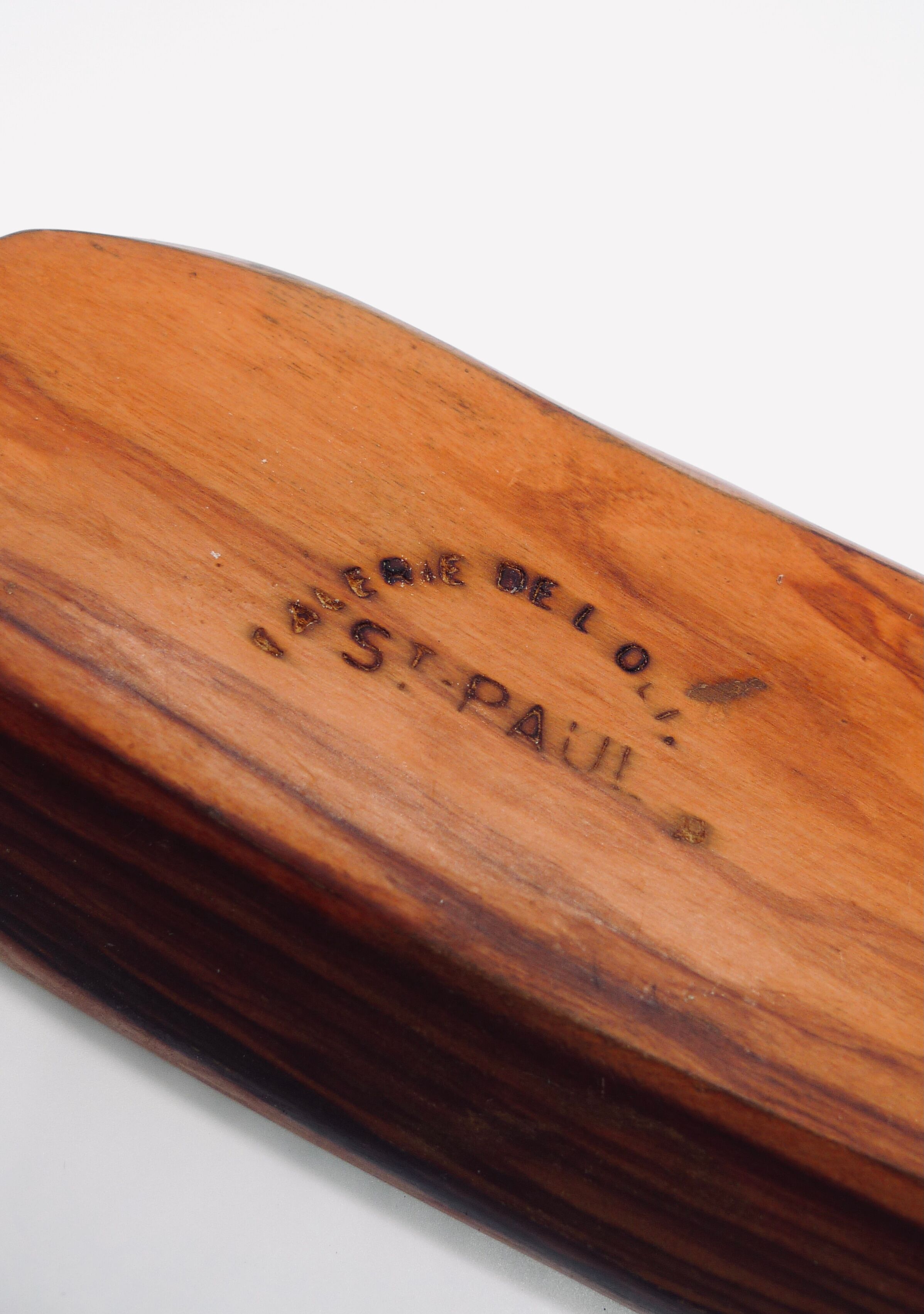 Empty pocket in olive wood