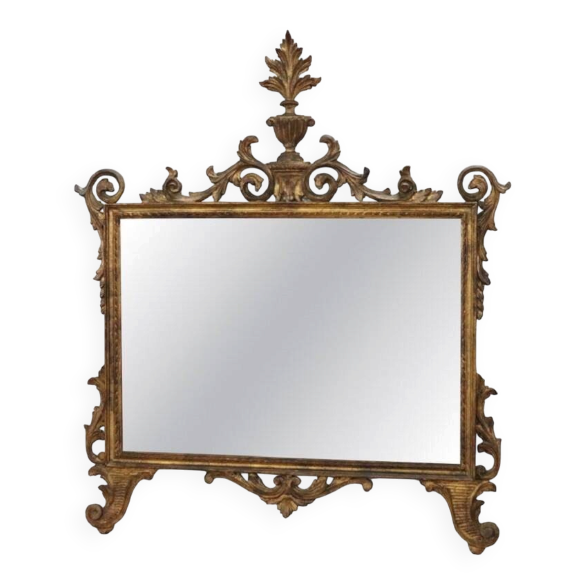 Gilt Wood Wall Mirror, Italy Early 20th Century