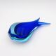 Large Murano Vase Flavio Poli Sommerso Blue Cobalt Turquoise 31.5cm