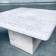 Italian Travertine Square Side End Table, 1970s, Set of 2
