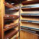 1930s Compactom Gentleman’s Wardrobe Model No. 702 in Brown Oak