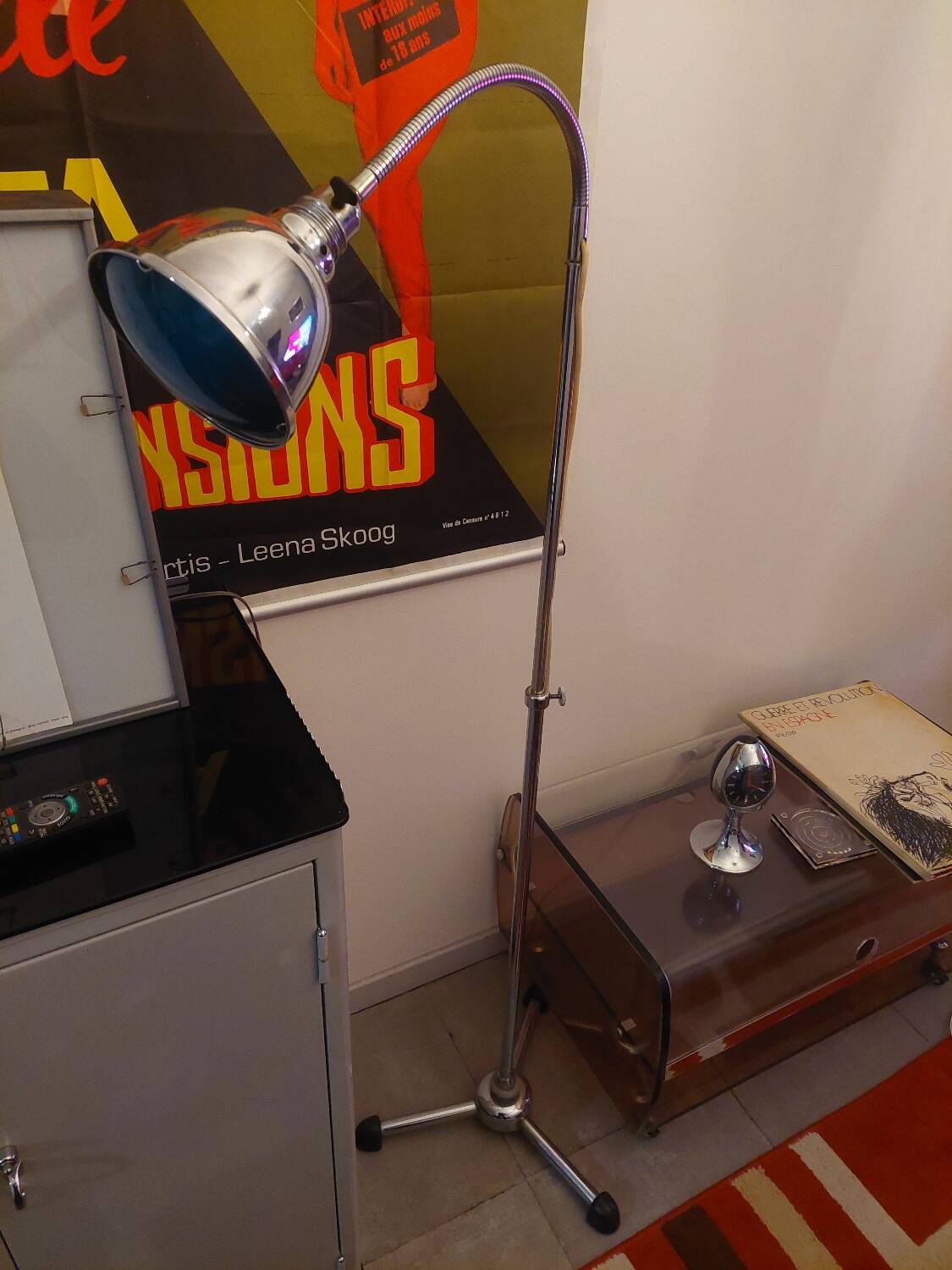 1950s telescopic gooseneck floor lamp