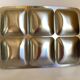 Italy brushed metal compartment dish