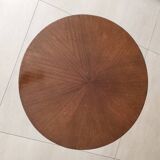Circular side table in mahogany veneer