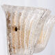 Set of 2 Murano Glass wall lamps by Venini, 1970 Italy.