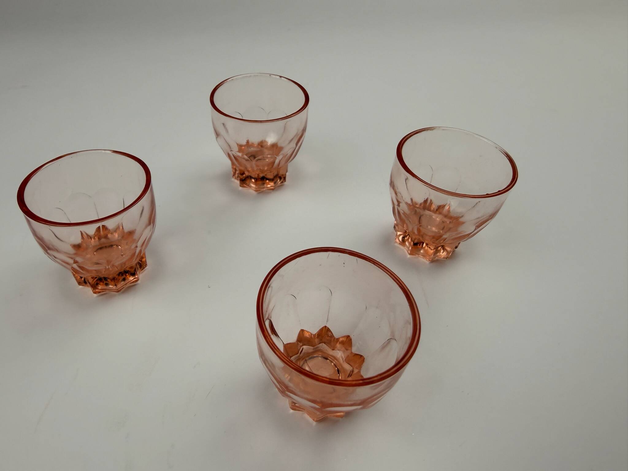 4 verres rose