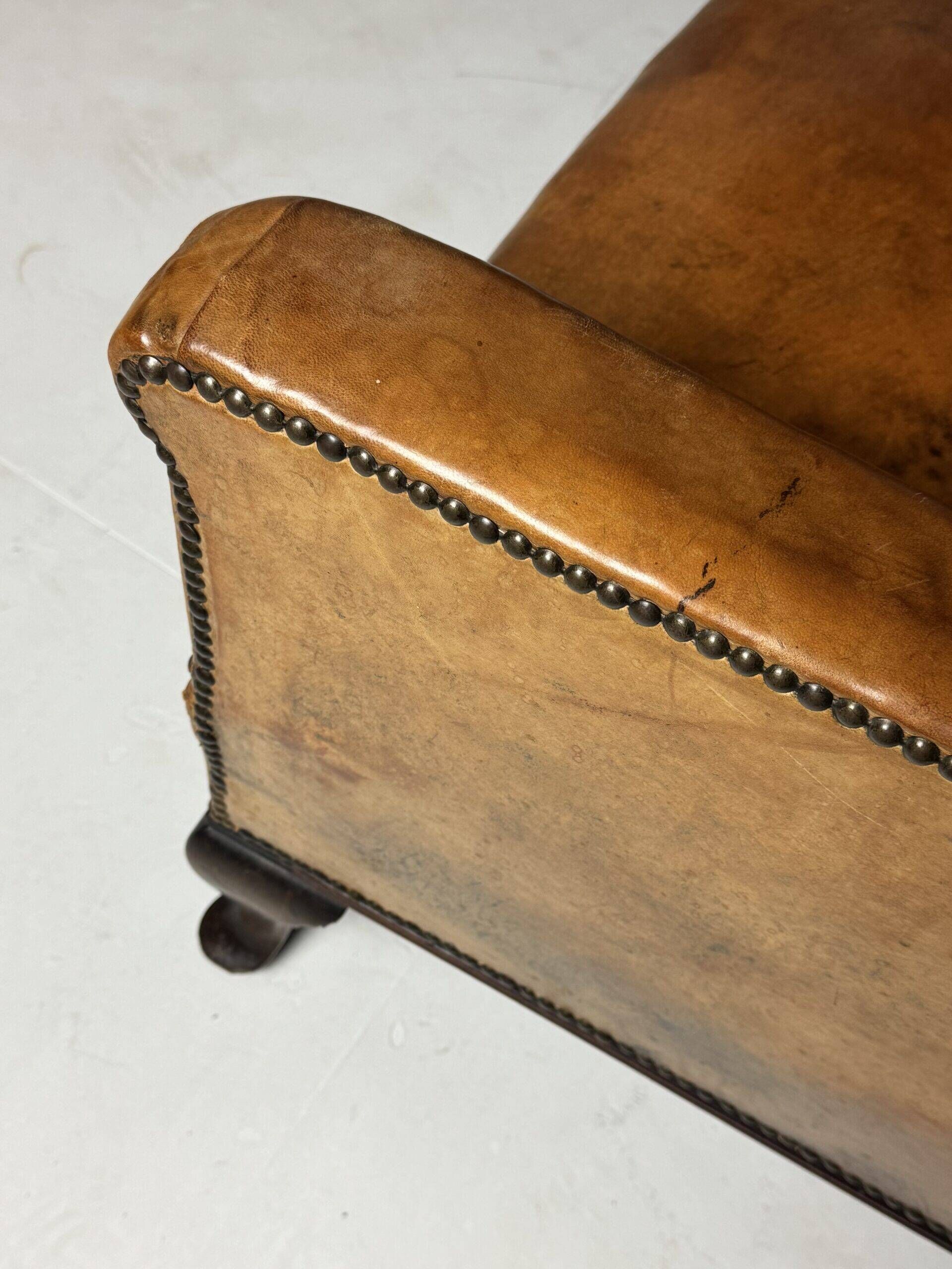 Sheepskin leather classic sofa bench