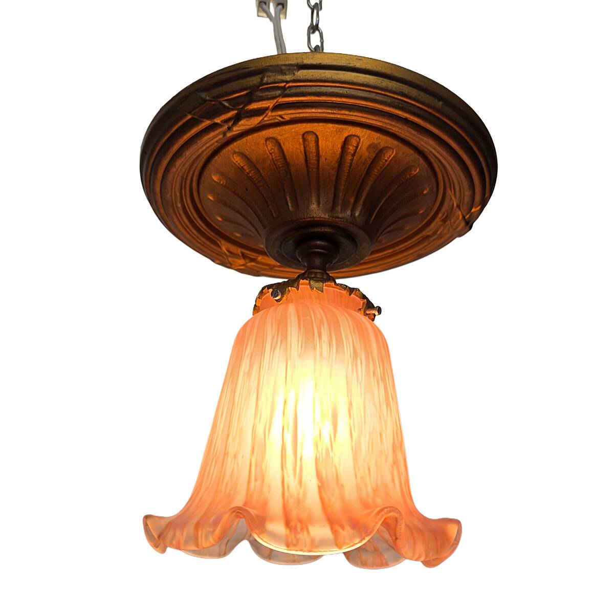 Antique Art Nouveau Ceiling Lamp, early 1900s