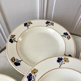 Set of 5 hollow plates Iron Earth model "Romeo" early XXth