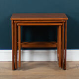 Retro teak 1960s set of 3 nesting coffee tables