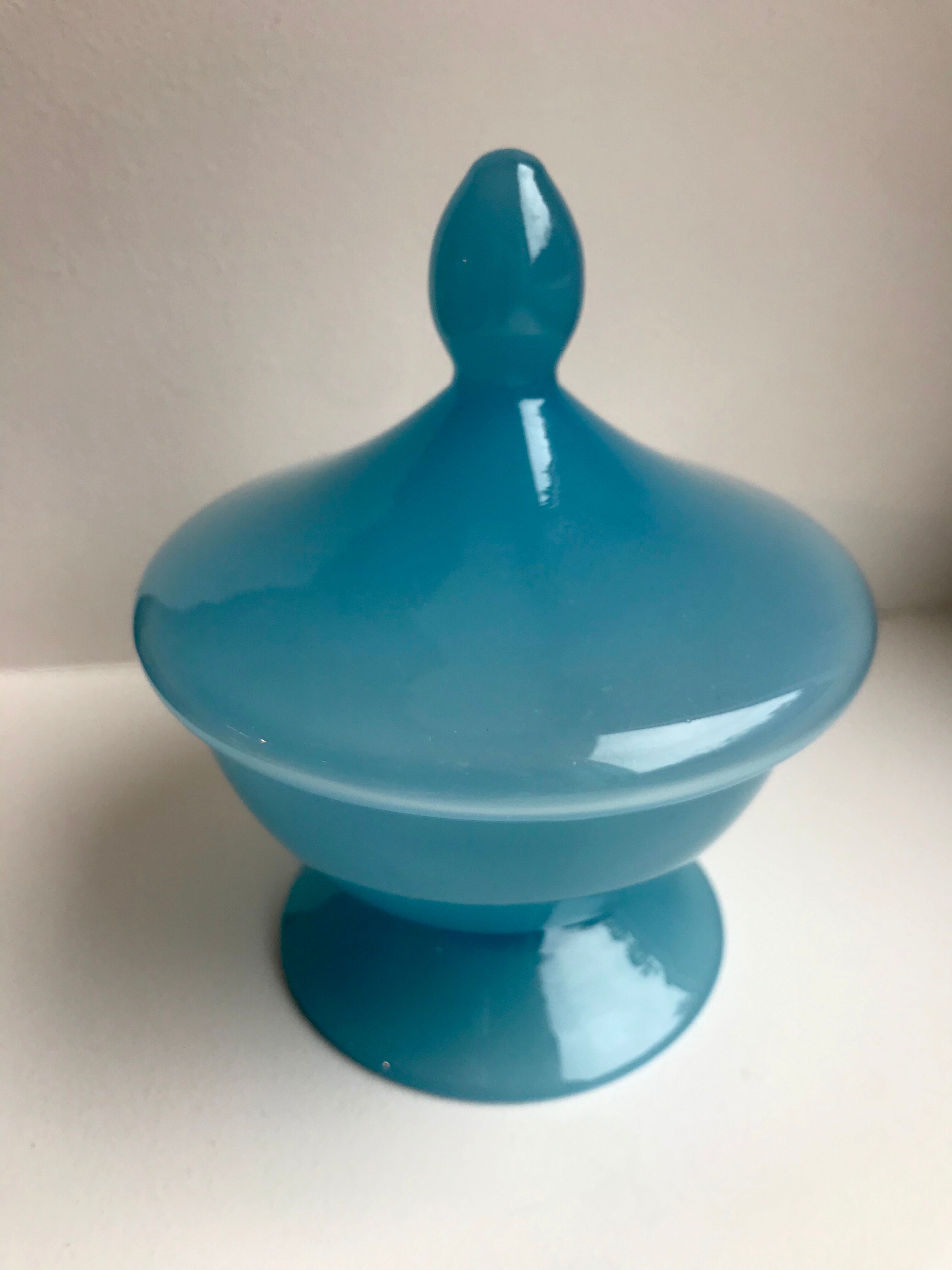 Sky blue opaline box 60s