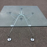 1970s Norman Foster Nomos glass table for Tecno Italy