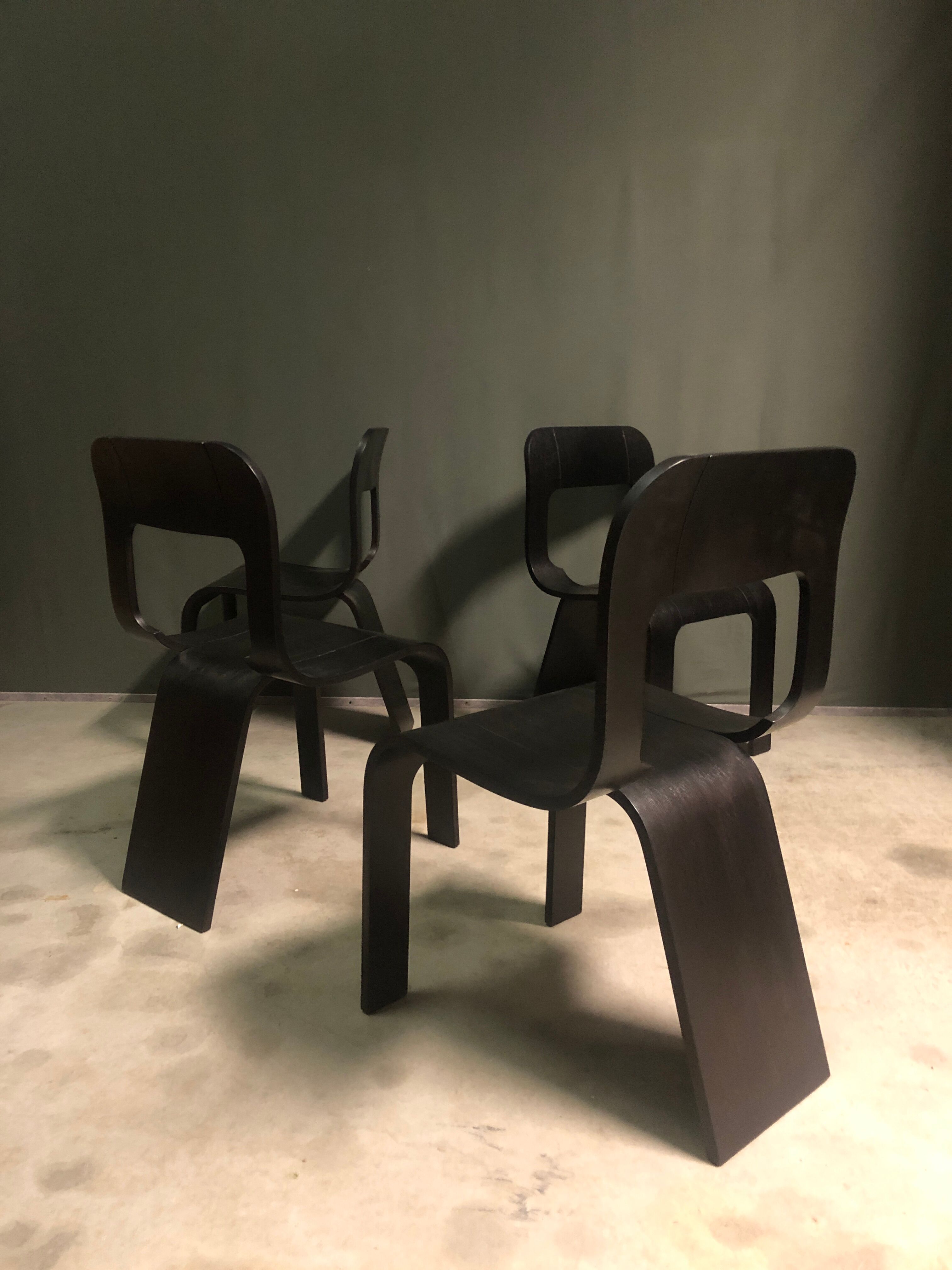 Set de 4 chaises par Gigi Sabadin années 1970