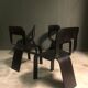 Set de 4 chaises par Gigi Sabadin années 1970