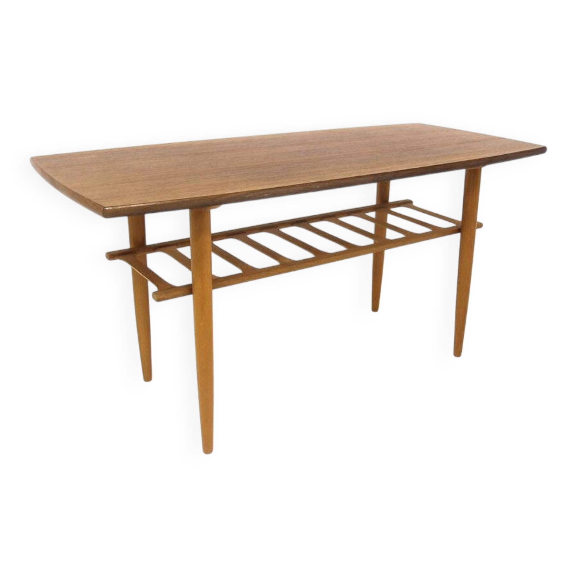 Table basse scandinave en teck et en chêne, Suède, 1950