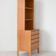 Scandinavian oak bookcase cabinet