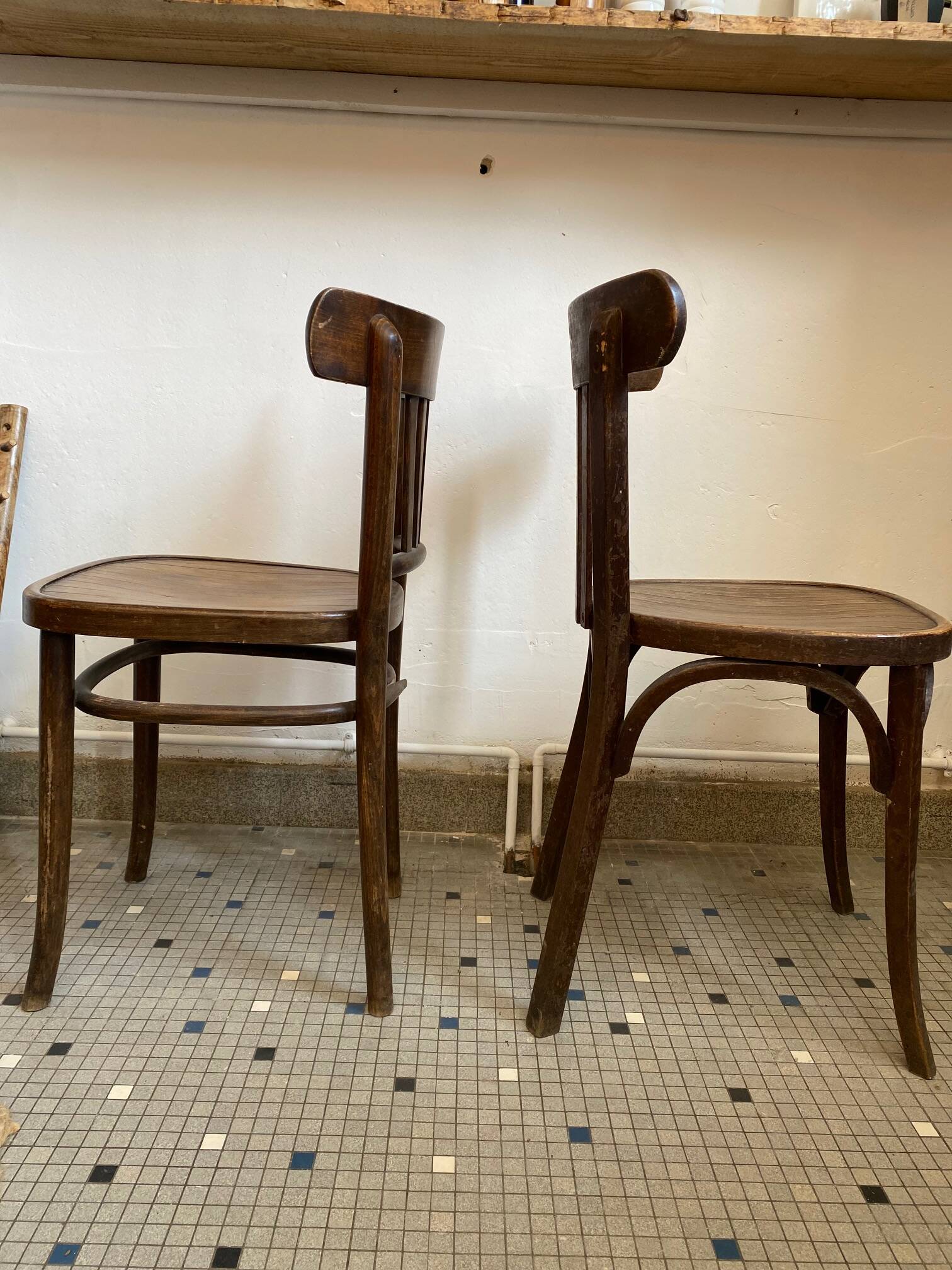 Set of two bistro chairs