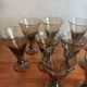 Set of hand-blown stemmed glasses