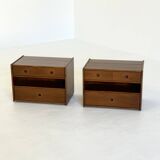 Set of two Italian wooden bedside tables