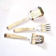Lot de 3 couverts à mignardise dessert en argenterie moderniste 1950 RENEKA