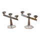Pair of antique chrome candlesticks from the Art Deco period - in beautiful condition.