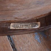 Art Deco Czech Chairs in Beech and Walnut from Thonet, 1940s, Set of 4